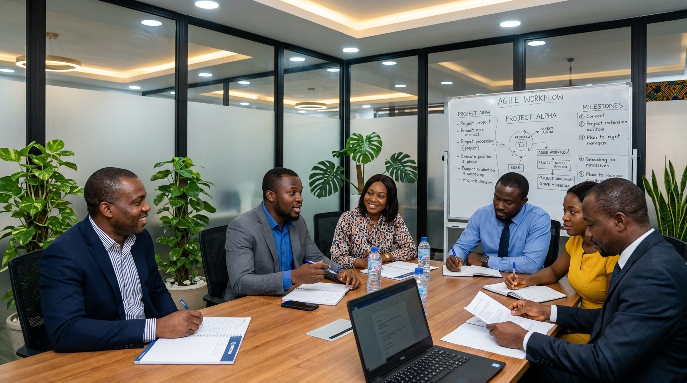 Hamilton Human Resources Team Meeting in Lagos Office